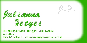 julianna hetyei business card